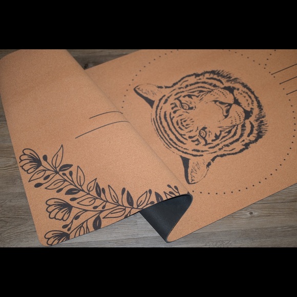 Yogi Raw Other - Cork Yoga Mat with tiger design